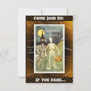 Come Join Us! Skeleton Halloween Party Invitation