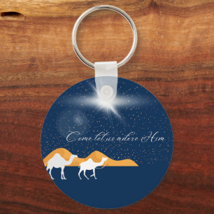 Come Let Us Adore Him Keychain