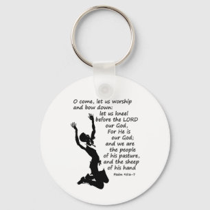 come let us worship and kneel down keychain