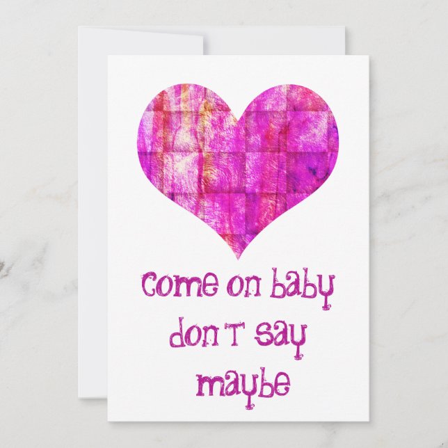 Come on baby! thank you card (Front)