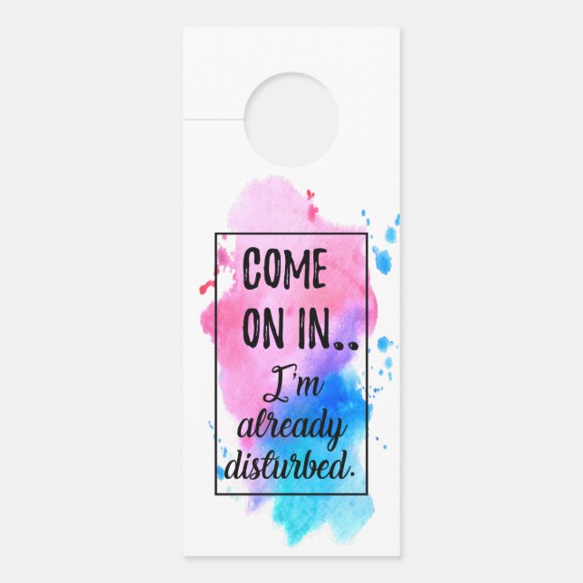 Come on in.. door hanger (Front)