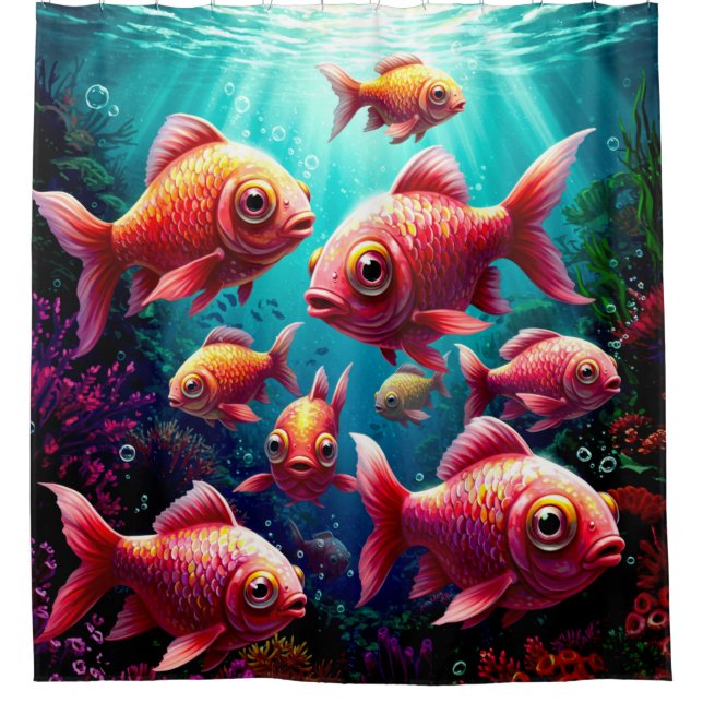 Come on in the water's fine Shower Curtain (Front)