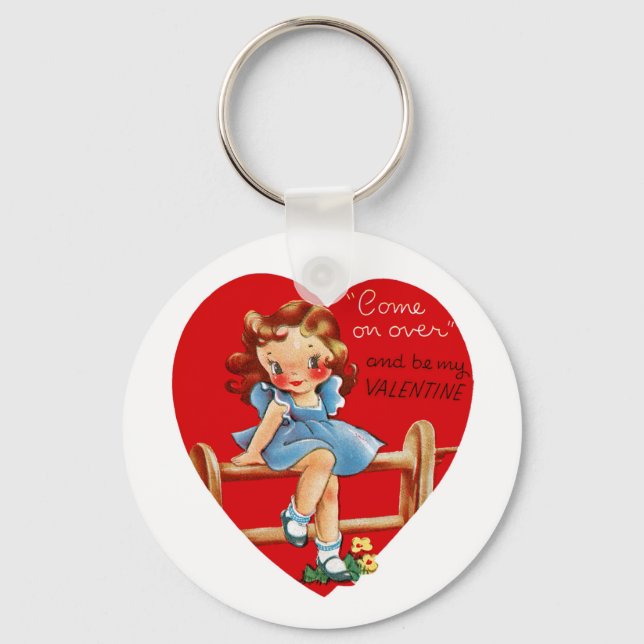 Come on Over and be my Valentine! Keychain (Front)