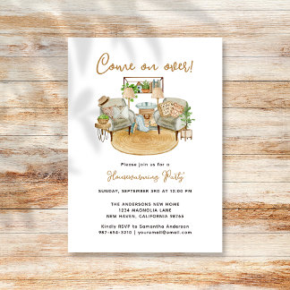 Come On Over Cozy Boho Housewarming Inviatation Invitation