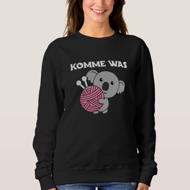 Come On What Wool Knit Cute Koala With Wool Sweatshirt (Front)