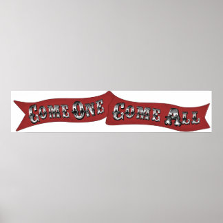 "Come One, Come All" Circus Carnival Banner Sign