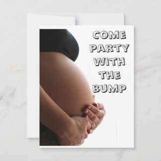 Come party with the bump baby shower invitation