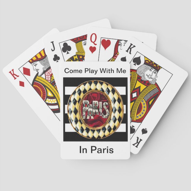 Come Play  With Me In Paris, altered art card deck (Back)