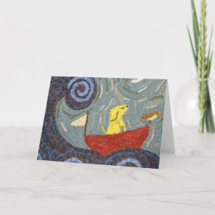 Come Sail Away — Hooked Rug Design Notecard