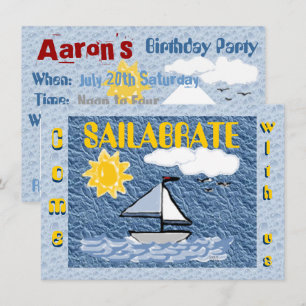 Come Sailabrate Birthday Party Invitation