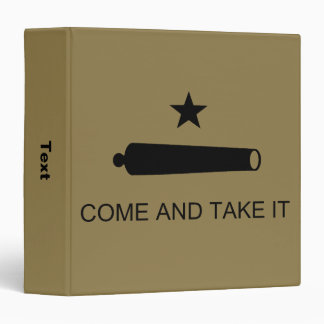 Come & Take It! Texas State battle Flag Binder