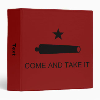 Come & Take It! Texas State battle Flag Binder