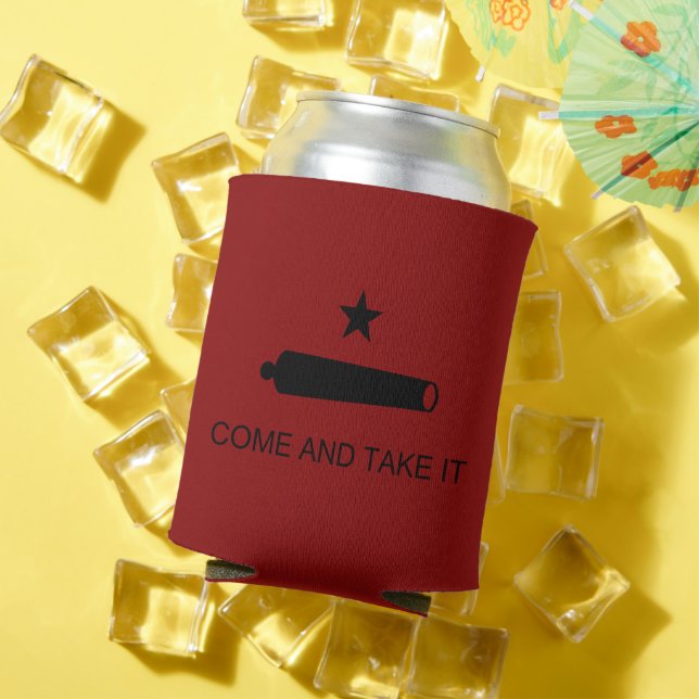 Come & Take It! Texas State battle Flag Can Cooler (In Situ Summer)