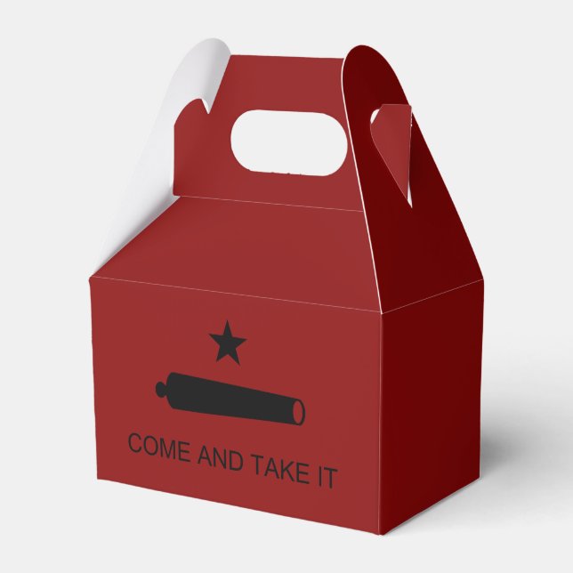 Come & Take It! Texas State battle Flag Favor Box (Front Side)