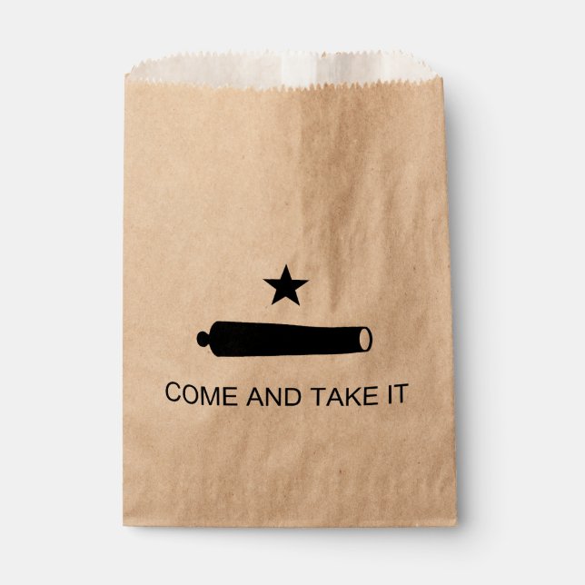 Come & Take It! Texas State battle Flag Favour Bag (Front)