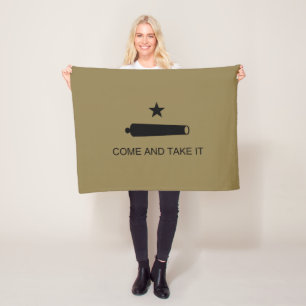 Come & Take It! Texas State battle Flag Fleece Blanket