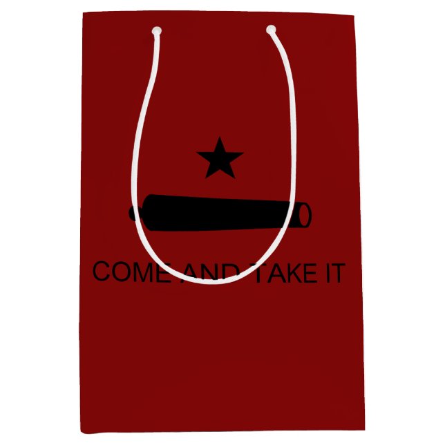 Come & Take It! Texas State battle Flag Medium Gift Bag (Front)