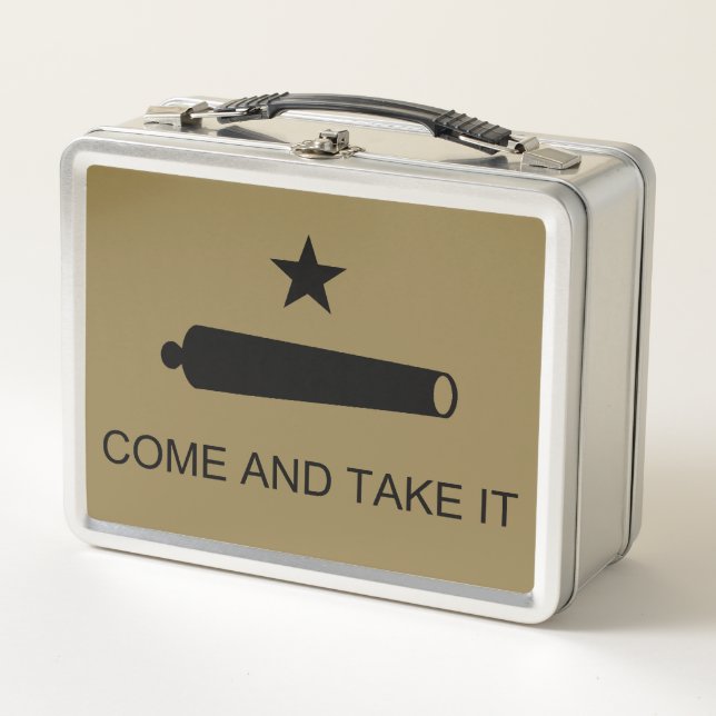 Come & Take It! Texas State battle Flag Metal Lunch Box (Front)