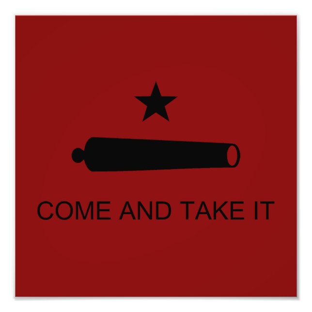 Come & Take It! Texas State battle Flag Photo Print (Front)