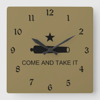 Come & Take It! Texas State battle Flag Square Wall Clock