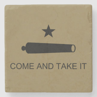 Come & Take It! Texas State battle Flag Stone Coaster
