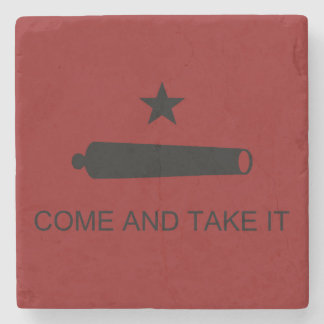 Come & Take It! Texas State battle Flag Stone Coaster
