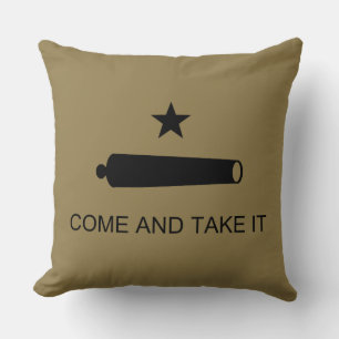 Come & Take It! Texas State battle Flag Throw Pillow