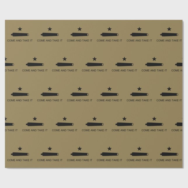 Come & Take It! Texas State battle Flag Wrapping Paper (Flat)
