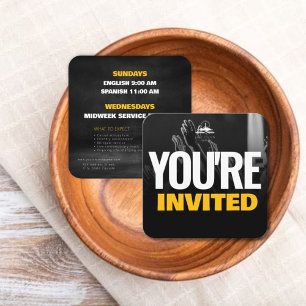 Come to Church With Us Calling Card Template
