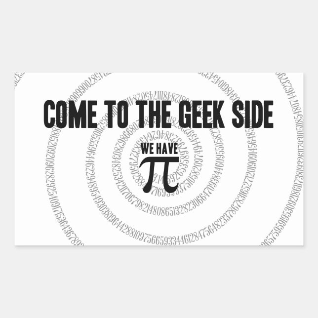 Come To The Geek Side for Pi Decor Sticker (Front)