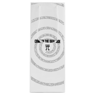 Come To The Geek Side for Pi Decor Wine Gift Bag