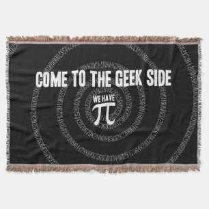 Come To The Geek Side for Pi Throw Blanket