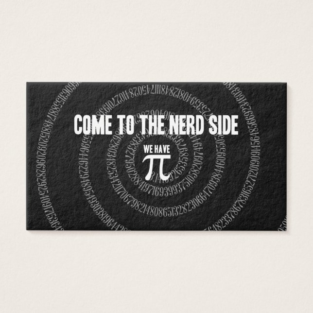 Come To The Nerd Side for Pi on Black (Front)