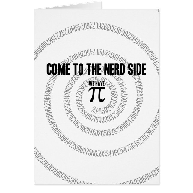 Come To The Nerd Side for Pi Typography Style (Front)