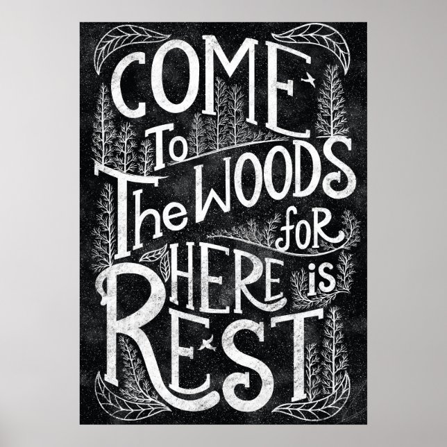 Come to the woods for here is rest - John Muir Poster (Front)