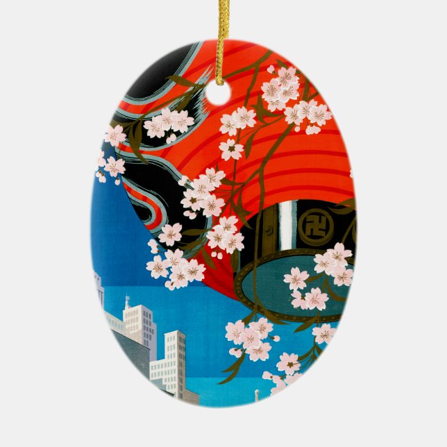 Come to Tokyo Ceramic Ornament (Front)