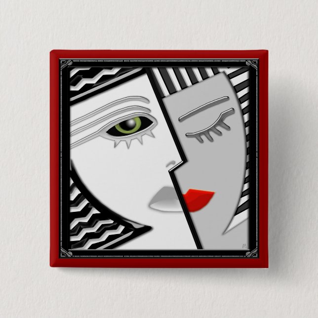 Come Together (pin) 2 Inch Square Button (Front)