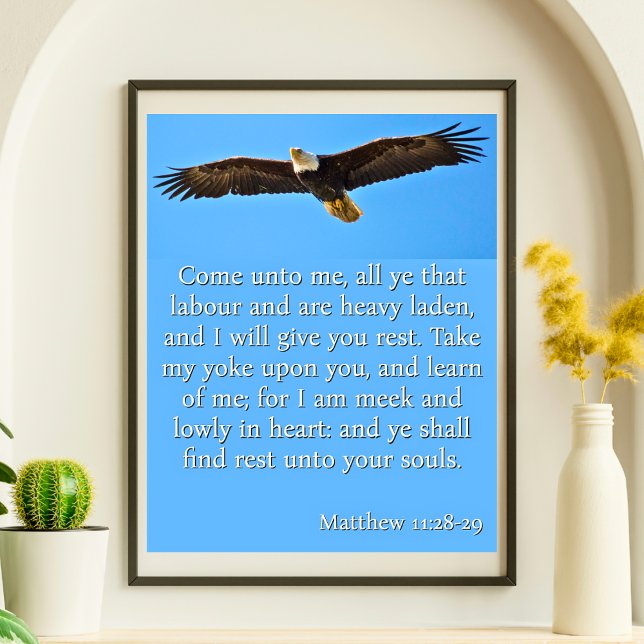 Come unto me all who are weary Soaring Eagle Poster (Creator Uploaded)