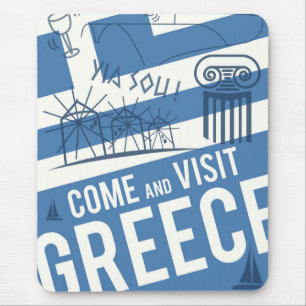 Come Visit Greece Mouse Pad