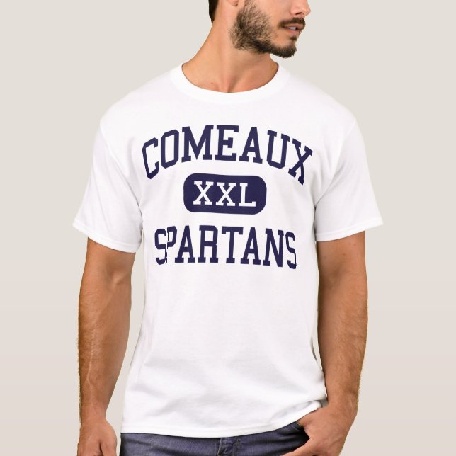 Comeaux - Spartans - High - Lafayette Louisiana T-Shirt (Front)