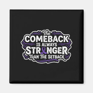 Comeback- alzheimers awareness supporter ribbon  magnet
