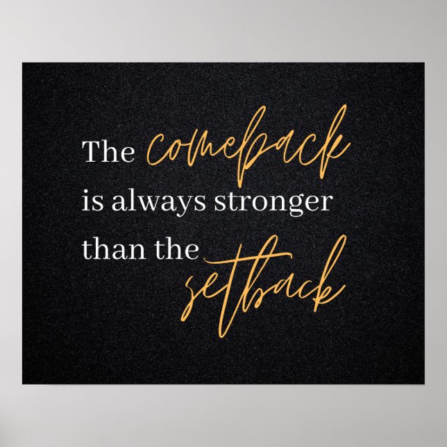 Comeback is stronger than Setback Poster (Front)