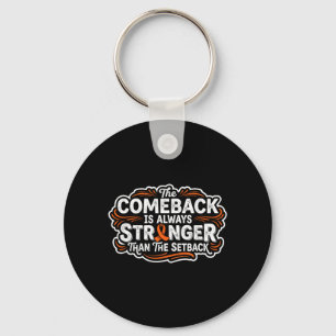 Comeback- Kidney Cancer Awareness Supporter Ribbon Keychain