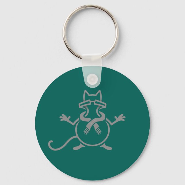 Comedian Cat Keychain (Front)