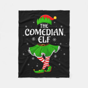 Comedian Elf Christmas Family Girls Women Elf Squa Fleece Blanket