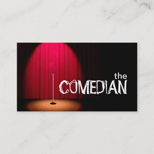 Comedian Entertainment Performer Comedy Theatre Business Card (Front)