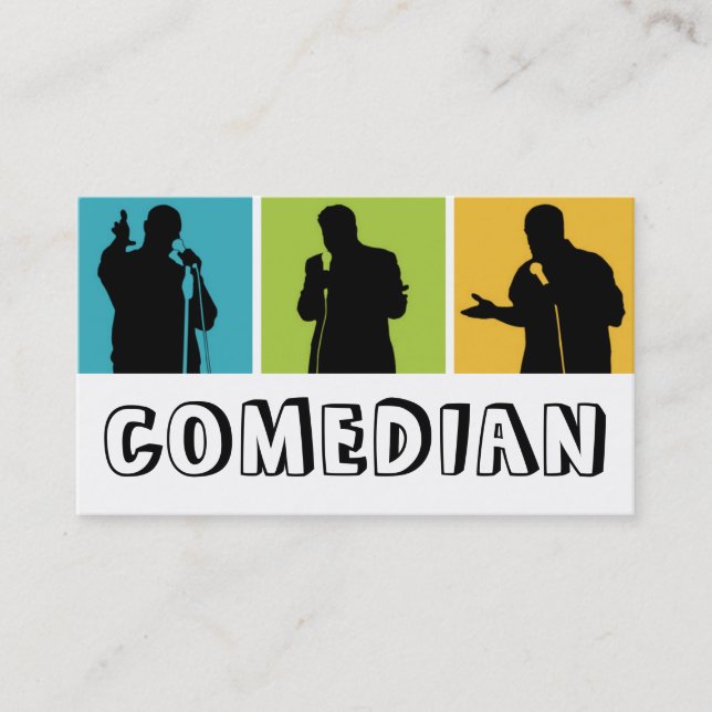 Comedian Entertainment Performer Comedy Theatre Business Card (Front)
