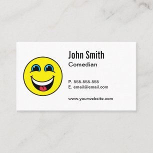 Comedian Laughing Emoji Business Card