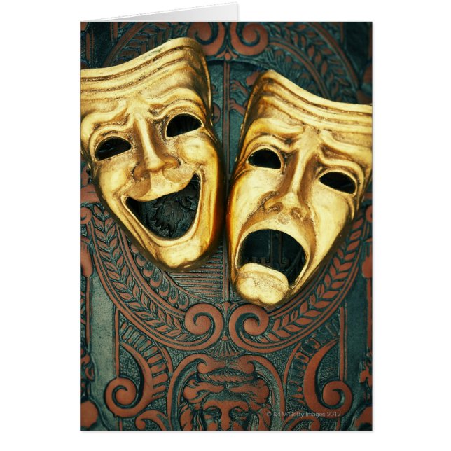 Comédie dorée et masques de tragédie sur modèle (Devant)