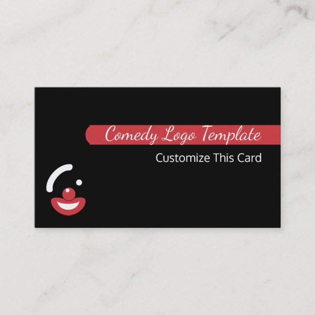 Comedy - Abstract Funny Logos Business Card (Front)